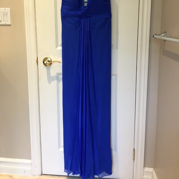 Backless halter neck silk gown,  US 8, fits like 4-6, NWOT - Picture 2 of 11